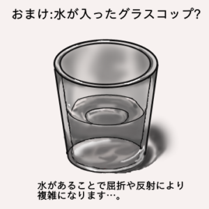 水が有る無いでも変わる グラスデッサンのコツ4つ 学生向け 見習いひきこもりのブログ